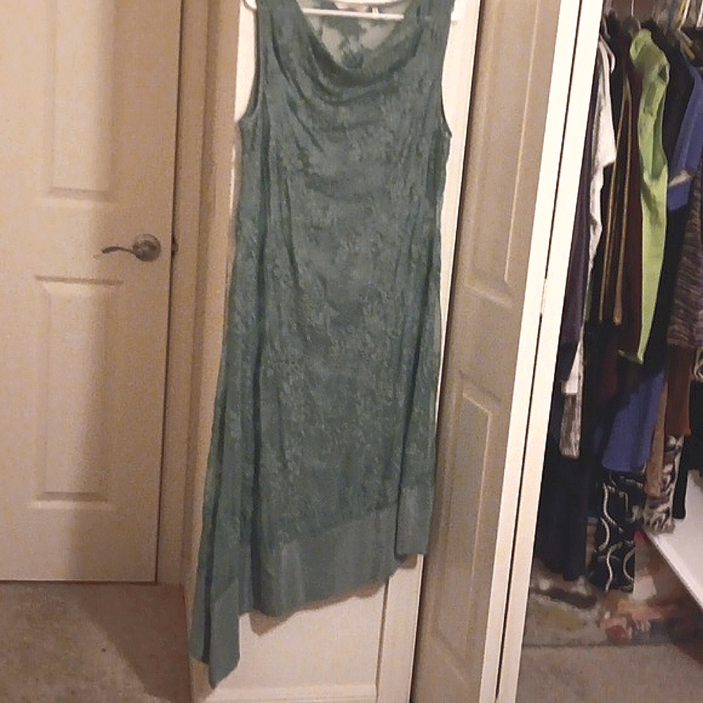 Soft surroundings asymmetrical silk dress